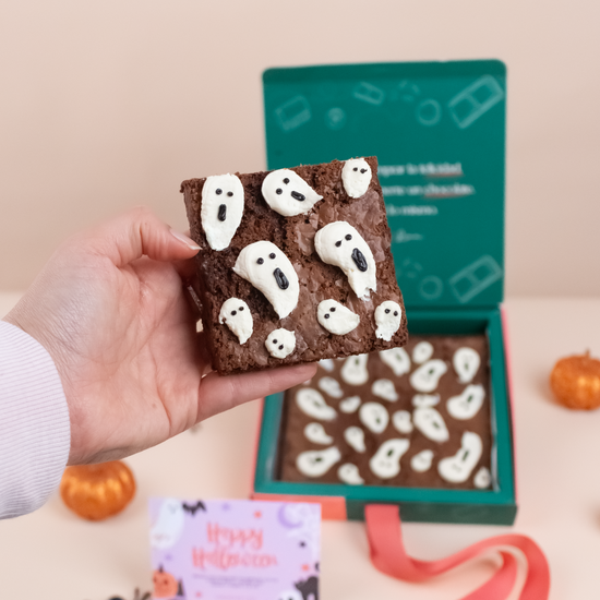 CAJA DE BROWNIE FANTASMA HALLOWEEN