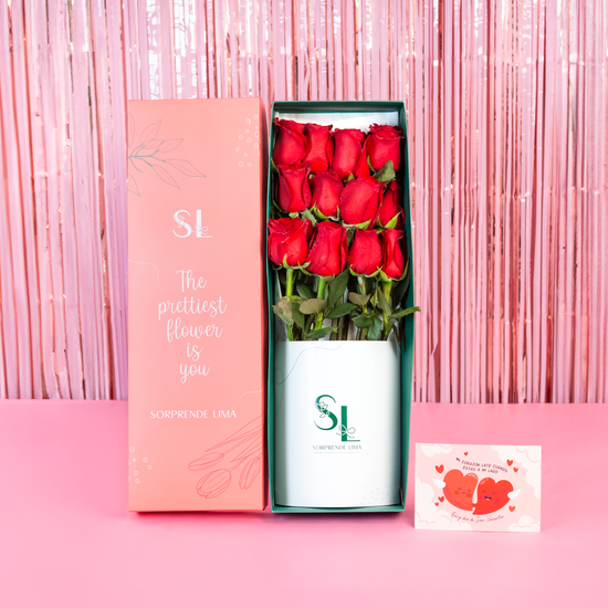 CAJA 12 ROSAS SAN VALENTÍN