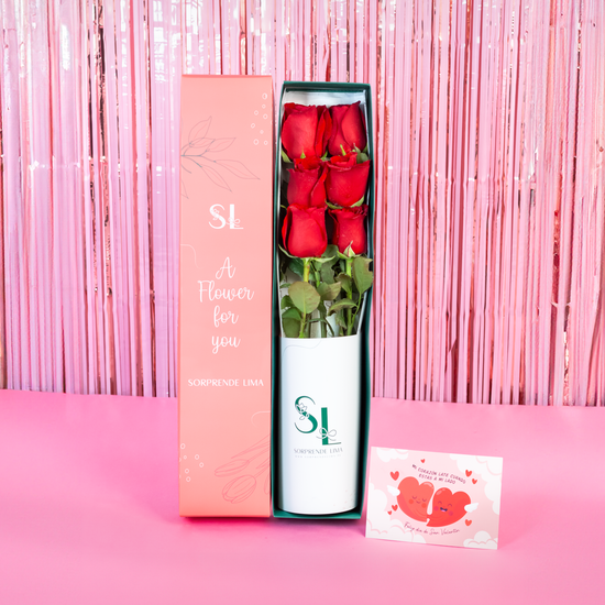 CAJA 6 ROSAS SAN VALENTÍN