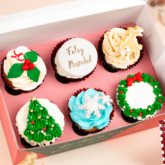 CAJA CUPCAKES NAVIDAD