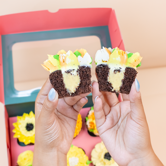 CUPCAKES FLORES AMARILLAS